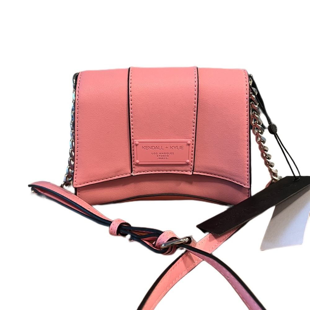 Kendall and Kylie bubblegum pink adjustable over the shoulder mini bag